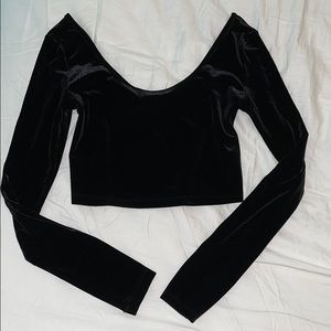 Mossimo Black Velvet Crop
